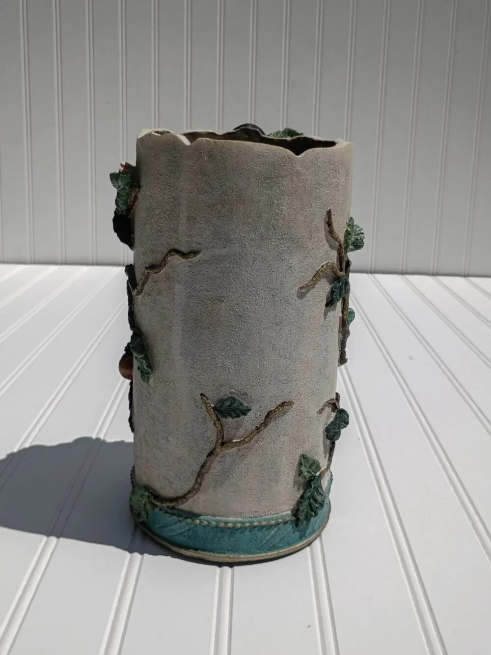 Heavy Ceramic Bird Nest Vase 9